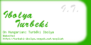 ibolya turbeki business card