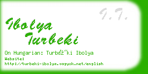 ibolya turbeki business card